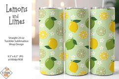 Lemons &amp; Limes Tumbler Sublimation Wrap Product Image 1