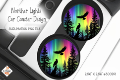 Northern Lights Car Coaster | Sublimation Design Product Image 1
