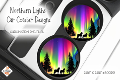 Northern Lights Car Coaster | Sublimation Design Product Image 1