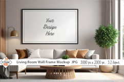 Living Room Wall Frame Mockup Background jpg Product Image 1