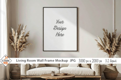 Living Room Wall Frame Mockup Background jpg Product Image 1