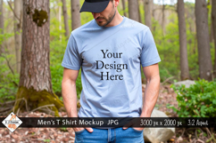 Men&#039;s Blue T Shirt mockup jpg Product Image 1