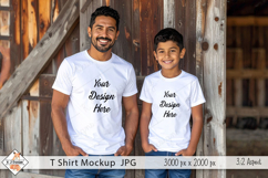 Mens White T shirt Mockup Photo JPG | Background Product Image 1