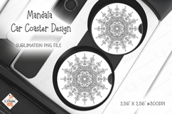 Mandala Car Coaster| Sublimation Design Product Image 1