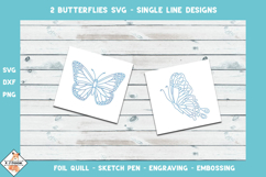 Butterflies SVG for Foil Quill | Single Line Designs Product Image 1