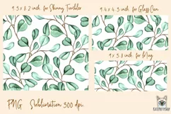 Eucalyptus, tumbler, mug, libbey can sublimation png Product Image 2