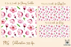 Sakura flowers, tumbler, mug, libbey can sublimation png Product Image 2