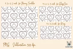 Heart shape pearls, tumbler, mug sublimation wrap, glass can Product Image 2