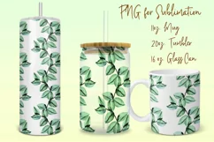 Eucalyptus, tumbler, mug, libbey can sublimation png Product Image 1
