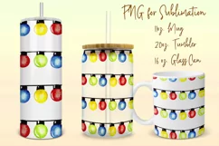 Christmas lights, tumbler, mug, libbey can sublimation png Product Image 1