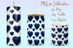 Heart shape stone sublimation, tumbler, mug, libbey can Product Image 1