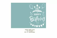 Happy Birthday Greeting Card - Birthday Card Paper Cut SVG Product Image 2