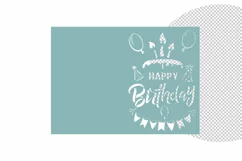 Happy Birthday Greeting Card - Birthday Card Paper Cut SVG Product Image 3