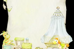 Eco Toys Clipart Boho Baby Birthday invitation Watercolor cl Product Image 5