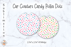 Car Coasters Candy Polka Dots Sublimation Design Product Image 1