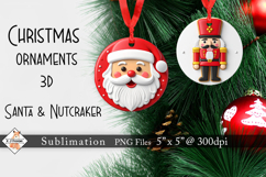 Santa &amp; Nutcracker 3D Christmas Cookie Ornaments Product Image 1