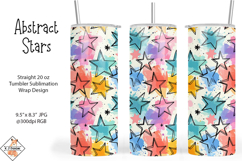 Abstract Stars Sublimation Tumbler Wrap Design Product Image 1