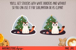 Funny cat celebrates Christmas.Stickers and Sublimation PNG. Product Image 2