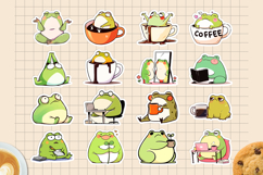Low Energy Frog Stickers | Cute Frog PNG &amp; Cricut Sheet Product Image 4