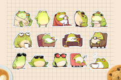 Low Energy Frog Stickers | Cute Frog PNG &amp; Cricut Sheet Product Image 6