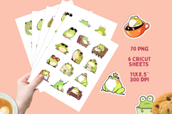 Low Energy Frog Stickers | Cute Frog PNG &amp; Cricut Sheet Product Image 2