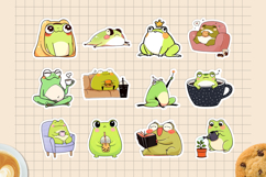 Low Energy Frog Stickers | Cute Frog PNG &amp; Cricut Sheet Product Image 7