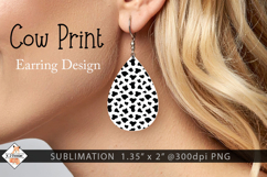 Cow Print Earring Sublimation Designs Product Image 1