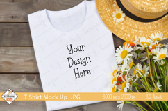 Ladies T Shirt Mockup Photo JPG | Background Product Image 1
