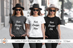 Three Ladies T Shirt mockup jpg Product Image 1
