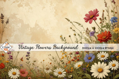 Vintage Flowers Background Product Image 1