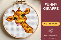 Funny Giraffe Cross Stitch Pattern PDF Product Image 1