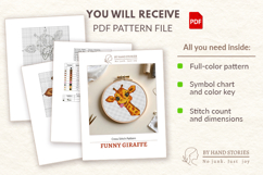 Funny Giraffe Cross Stitch Pattern PDF Product Image 2