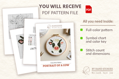 Cow Cross Stitch Pattern Farm Animal PDF Product Image 2