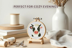 Cow Cross Stitch Pattern Farm Animal PDF Product Image 4