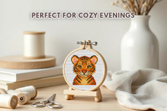 Cute Baby Tiger Cross Stitch Pattern PDF Product Image 4