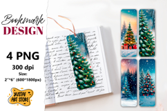 Christmas Bookmark printable design. Product Image 1