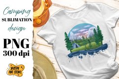 Camping sublimation bundle. Mountain/forest landscape 6 PNG Product Image 3