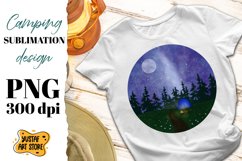 Camping sublimation bundle. Mountain/forest landscape 6 PNG Product Image 5