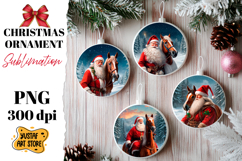 Christmas ornament sublimation. Santa Claus sublimation Product Image 1