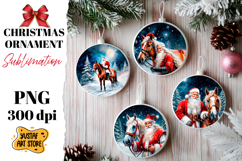 Christmas ornament sublimation. Santa Claus sublimation Product Image 1