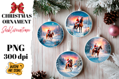 Christmas ornament sublimation. Santa Claus sublimation Product Image 1