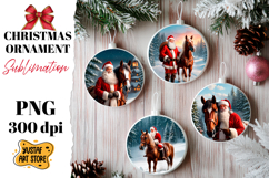 Christmas ornament sublimation. Santa Claus sublimation Product Image 1