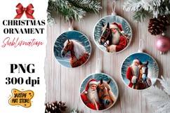 Christmas ornament sublimation. Santa Claus sublimation Product Image 1