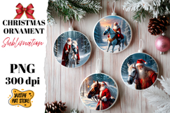Christmas ornament sublimation. Santa Claus sublimation Product Image 1