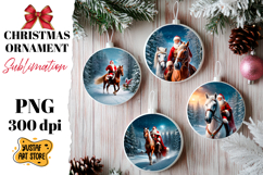 Christmas ornament sublimation. Santa Claus sublimation Product Image 1