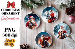 Christmas ornament sublimation. Santa Claus sublimation Product Image 1