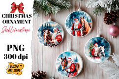Christmas ornament sublimation. Santa Claus sublimation Product Image 1