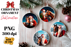 Christmas ornament sublimation. Santa Claus sublimation Product Image 1
