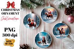 Christmas ornament sublimation. Santa Claus sublimation Product Image 1
