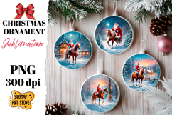 Christmas ornament sublimation. Santa Claus sublimation Product Image 1